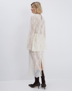 Блуза из кружева Солстисс сливочное масло