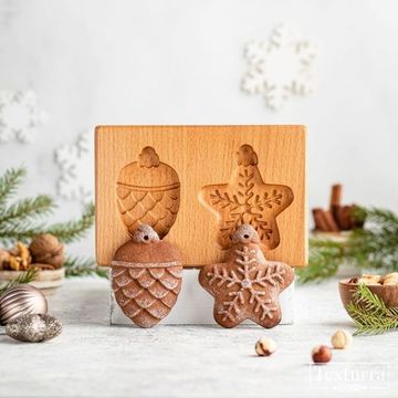 Пряничная форма Шишка и звезда (серия Новогодние игрушки)