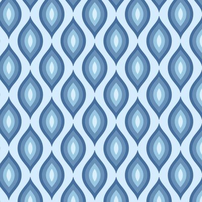 Орнамент из синих лепестков