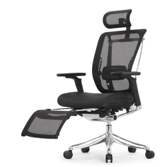 Кресло EXPERT 2 SPRING RSPM 01 (сидение MAX с поднож, подлокотн 6D(360), сетка чёрн/каркас чёрн)