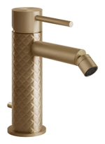 Смеситель для биде Gessi316, однорычажный, с донным клапаном, цвет Warm Bronze Brushed PVD