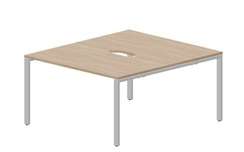 Составной стол Strike на 2 рабочих места 1380х1566х750мм (2 эргономичных выреза)