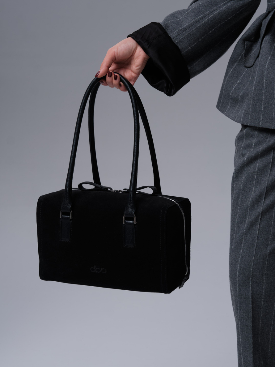 Замшевая сумка DBR 31333 черный велюр