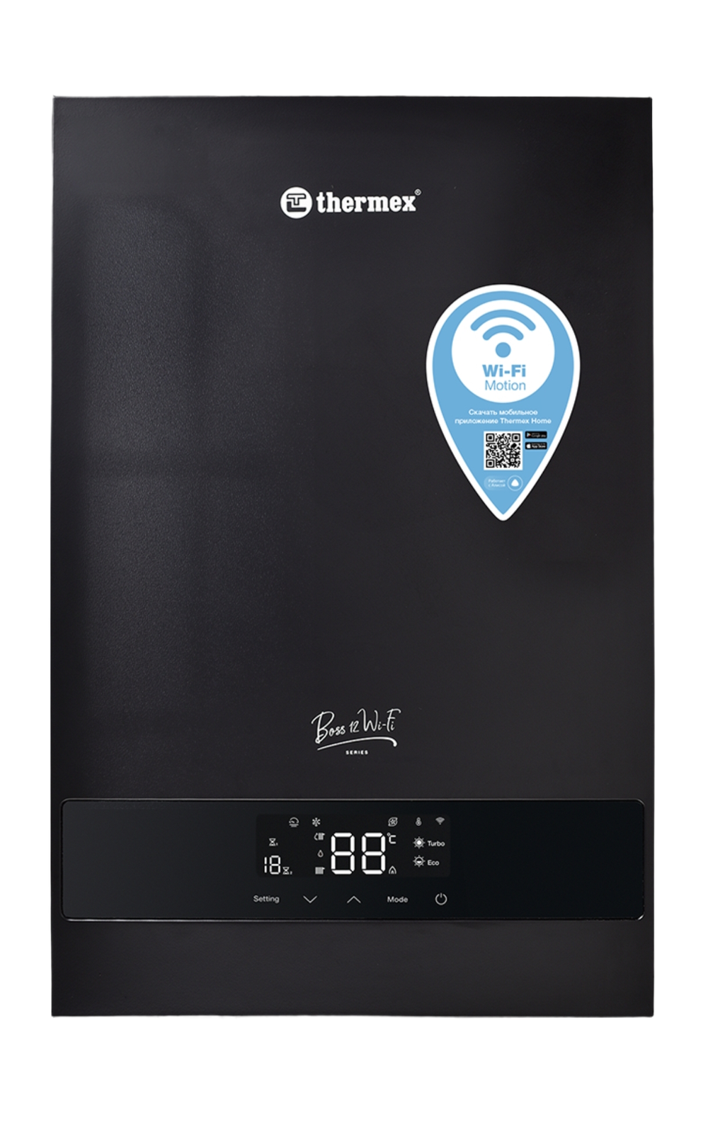 Электрический настенный котел THERMEX Boss 12 Wi-Fi (Black)