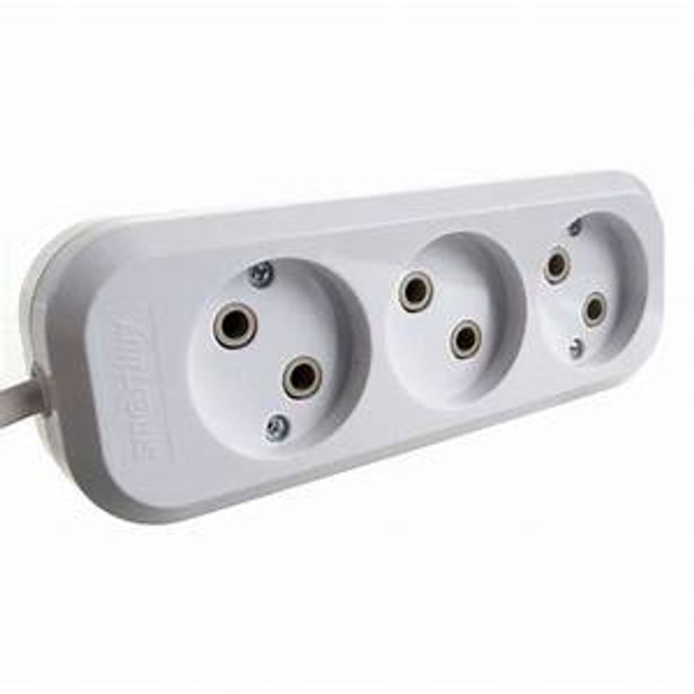 Удлинитель 2 гнезда 3м б/з 10А/2.2кВт Smartbuy(SBE-10-2-03-N)