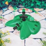 Разбрызгиватель «Бабочка зеленая» горизонтальный, круговой, 3 лейки ДоброСад