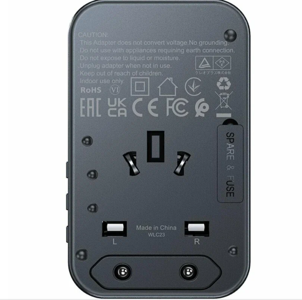 Сетевое зарядное устройство ACEFAST "Z1", многофункциональное, GaN, PD75W