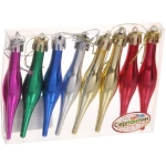 Ёлочные игрушки «Сосульки ледяные» 9,5 см (набор 8 шт), микс