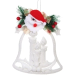 Украшение новогоднее «Колькольчик с со свечами» 17*14 см, Белый