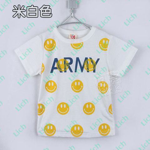 Футболка с принтами смайла Army