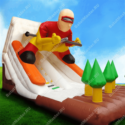 Надувная горка "Лыжник"