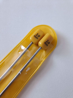 Спицы прямые, металлические, длина 35 см, № 2,0