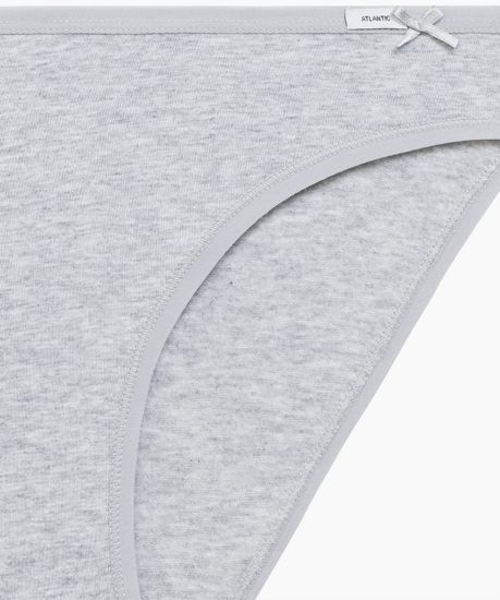 Женские трусы бикини (3шт) Atlantic 3CLP-001, хлопок, светло-бежевый + белый + светло-серый меланж