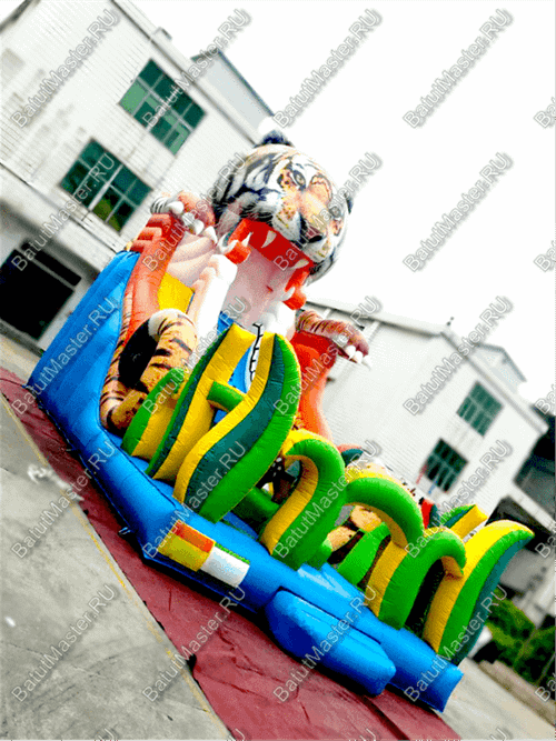 Надувная горка "Большой тигр", 15*7*10 м