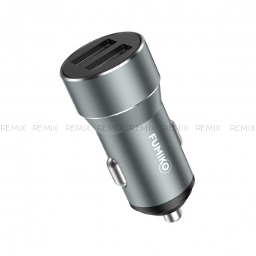 Автомобильная зарядка FUMIKO CC04 2USB 2.4A серая