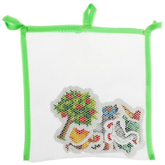 Игрушка пластизоль для ванны набор стикеров Ева овощи 10 шт, сетка КАПИТОШКА