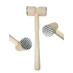 Молоток для отбивания мяса металл/дерево 30*10*4,5см, Береза/алюм.