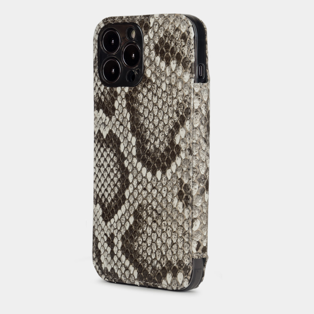 Чехол кожаный Benoit для iPhone 14 Pro серого цвета
