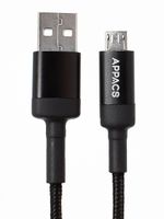 Кабель APPACS (рус.) AP03217m, microUSB, 5V/2.4A, 1 метр