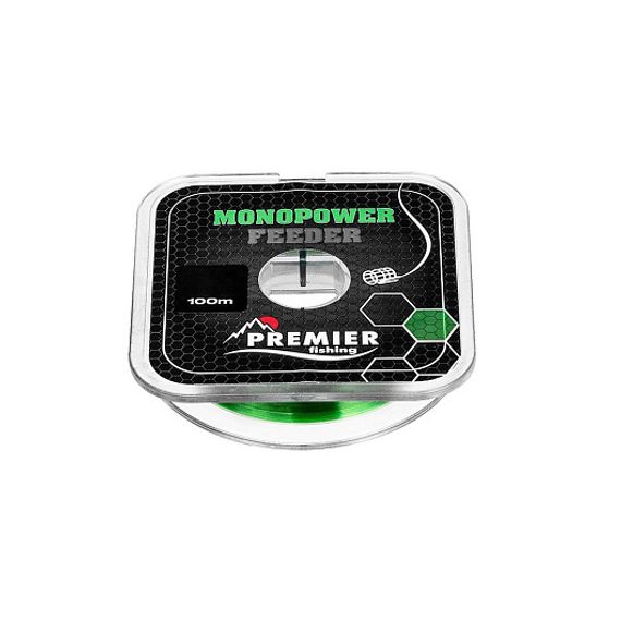 Леска MONOPOWER FEEDER 0,30mm/100m Green Nylon (PR-MF-G-030-100) Premier Fishing