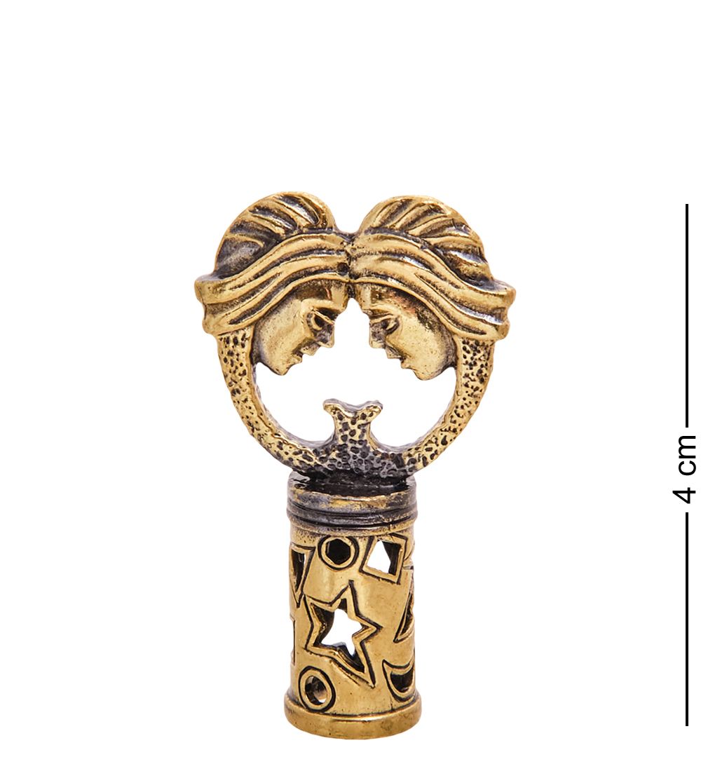 AM-3572 Наперсток-карандаш «Знак зодиака-Близнецы» (латунь)