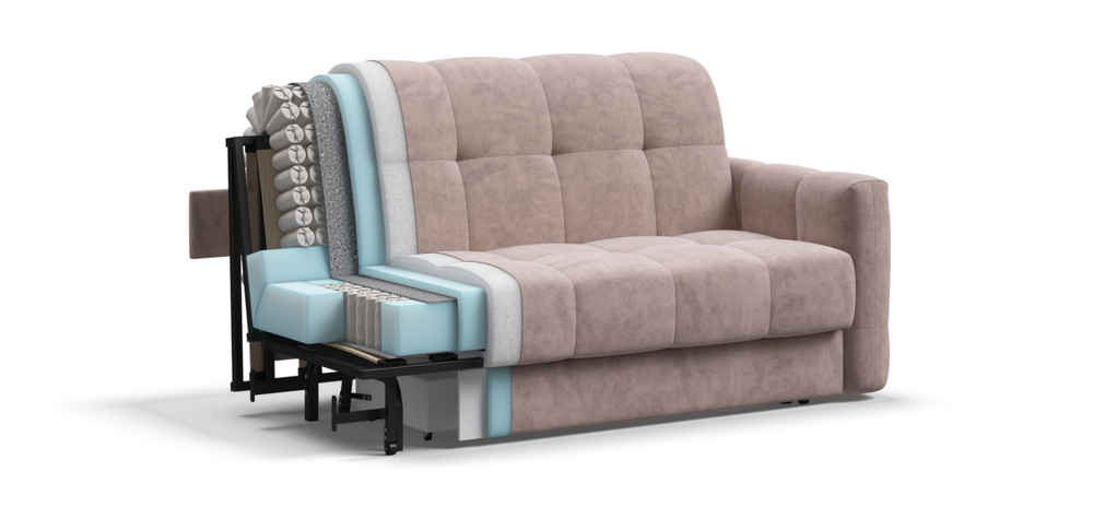 Диван Босс Слип 140 Велюр Роял пион