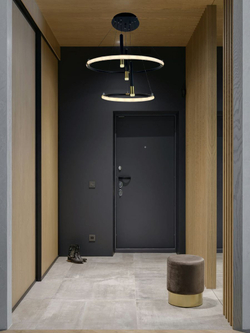 Светильник подвесной светодиодный Lanbos, LED 80 Вт, черный с золотом