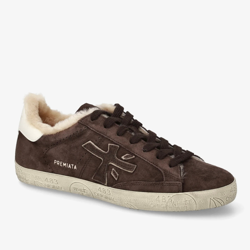 Замшевые кеды Premiata Steven-d 7897M на меху