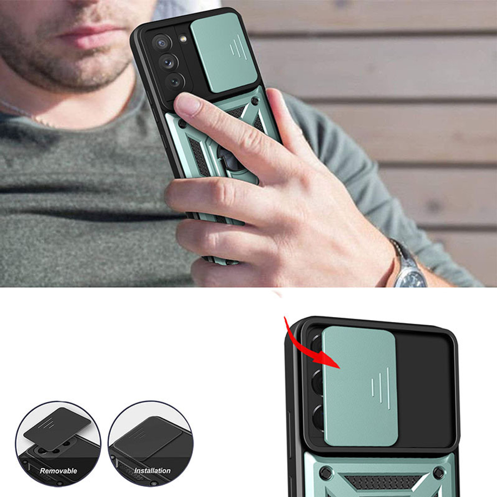 Чехол с кольцом Bumper Case для Samsung Galaxy S21 FE