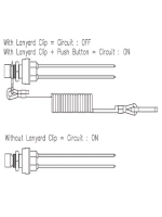 Кнопка с чекой для ПЛМ, замыкание цепи при выдернутой чеке