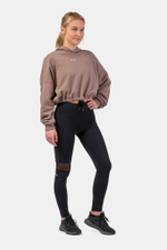 Худи LOOSE FIT CROP HOODIE ICONIC 421 Коричневая