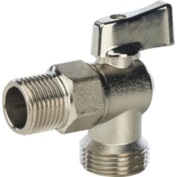 Кран шаровой угловой для стиральных машин 1/2" х 3/4"