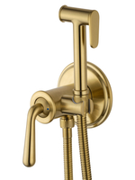Смеситель с гигиеническим душем встраиваемый WONZON & WOGHAND STEAM, Брашированное золото (WW-88829008-BG)