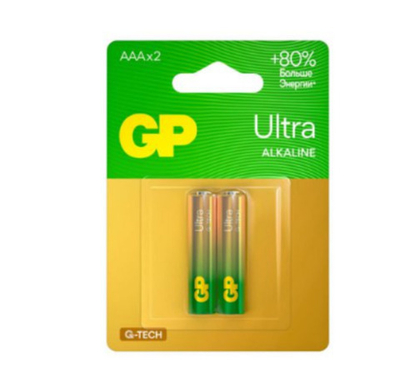 Элемент питания GP Alkaline ULTRA G-Tech LR03 BL2 24AUA21-2CRSBC2 (2 шт)