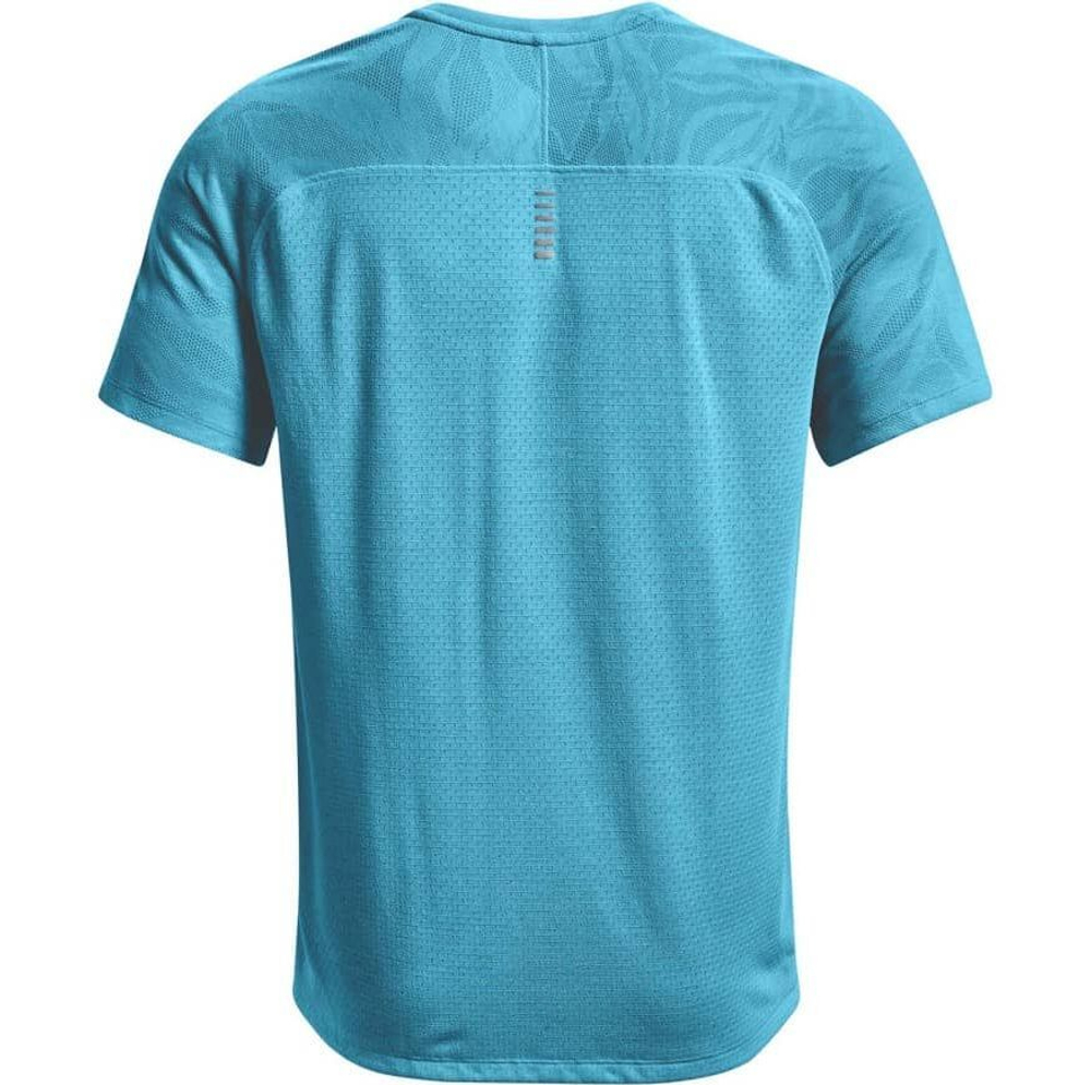 Футболка мужская теннисная Under Armour Men's UA Streaker Jacquard T-Shirt - fresco blue/reflective