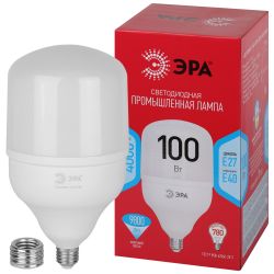 Лампа светодиодная POWER ЭРА RED LINE LED T140-100W-4000-E27/E40 R 100Вт колокол нейтральный белый свет E27/E40