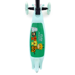 Кикборд эконом самокат детский 3 х колесный, со светом, зеленый