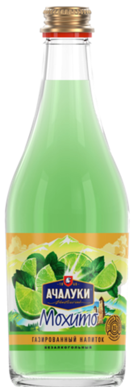 Напиток безалкогольный сильногазированный. Ачалуки. 0,5л. Стекло. "Мохито" 1/12