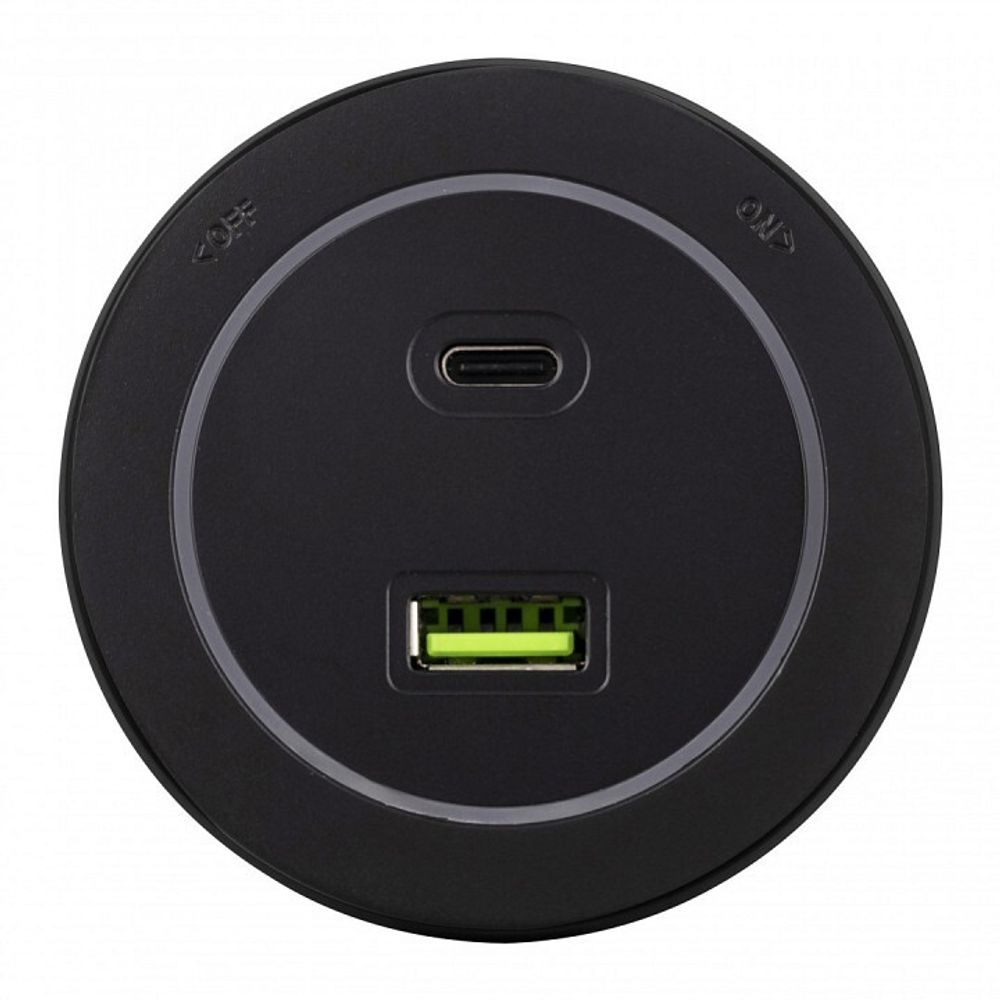 Розетка USB и type C на треке Arte Milano Am-track-sockets-39 399731TS/USB-Type-C Black