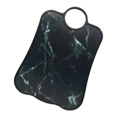 Разделочная доска с ручкой Черный мрамор
