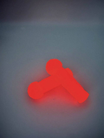 Резиновые ручки Maxi Glow (светящиеся) красное сияние