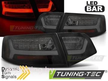 Задние фонари black smoke led bar seg для Audi A6 C6 sedan
