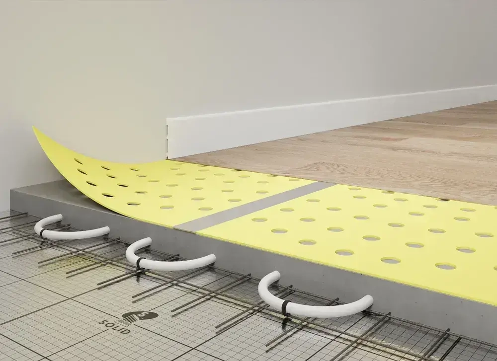 Подложка листовая, 2мм, с отверстиями для теплого пола под ламинат/паркет, 1х0,5м в уп.10м2