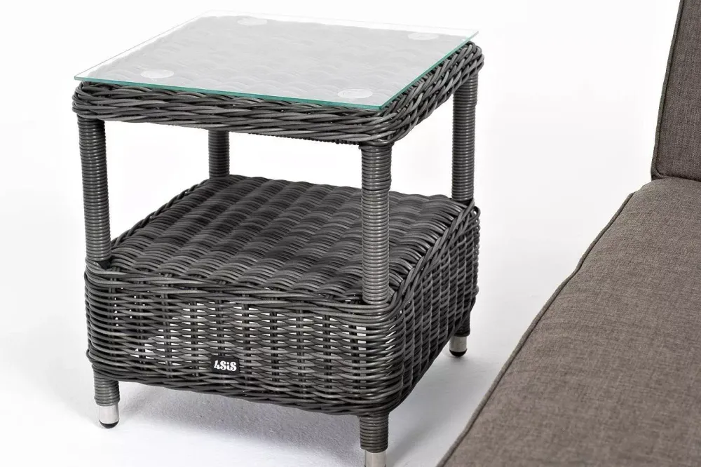 "Рим" комплект шезлонг со столиком, цвет графит