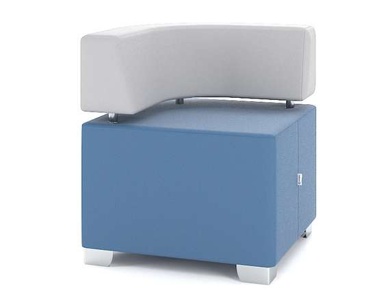 Секция одноместная Левая/Правая (с прямоугольной спинкой) 65*65*75