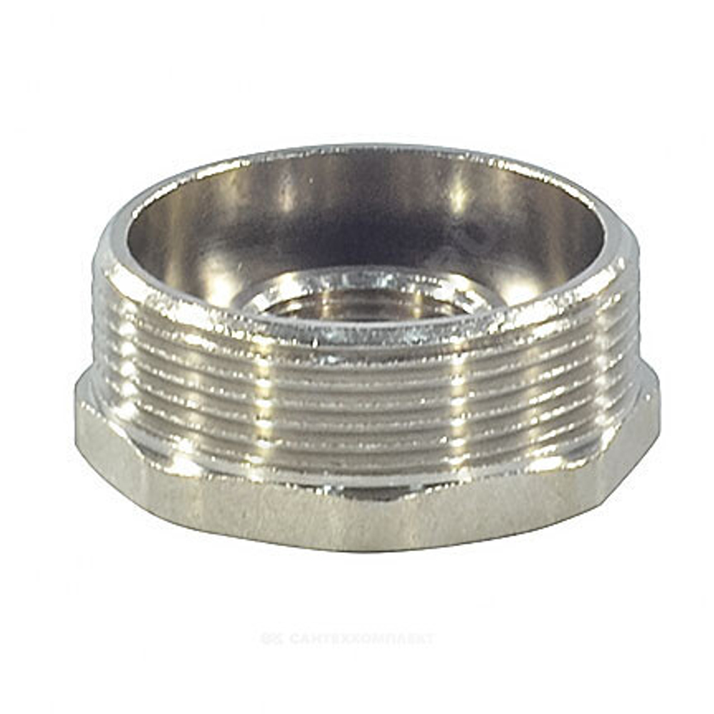 Футорка латунь никель Ду 15х10 (1/2"х3/8") НР/ВР SantechSystems