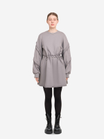 Платье мини из футера "Целина". Серое