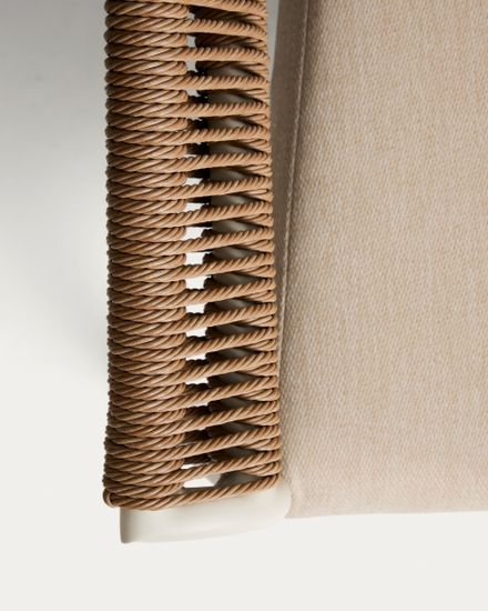 Комплект садовой мебели Zuara алюминия цвета экрю и коричневой веревки