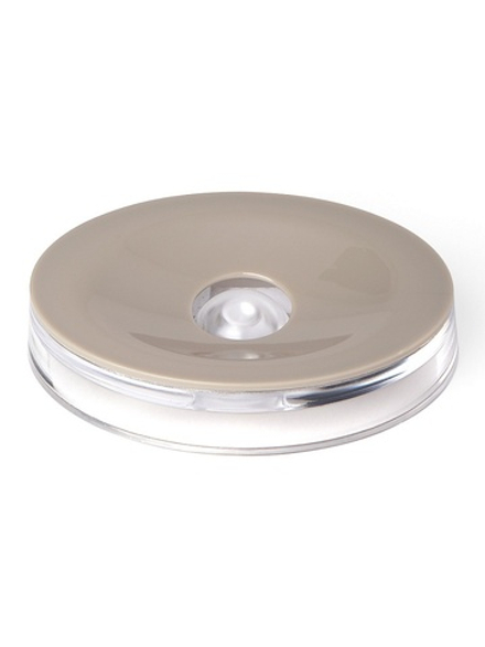 Мыльница DeNASTIA пластик овал двойной, бежевый