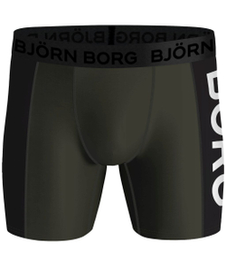 Мужские спортивные боксеры Björn Borg Performance Boxer Panel 3P - black/green/print